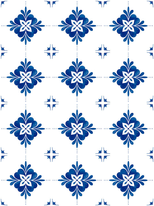 Modern blue tiles
